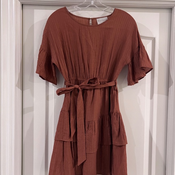 Copper Ruffled Dress - Picture 2 of 5